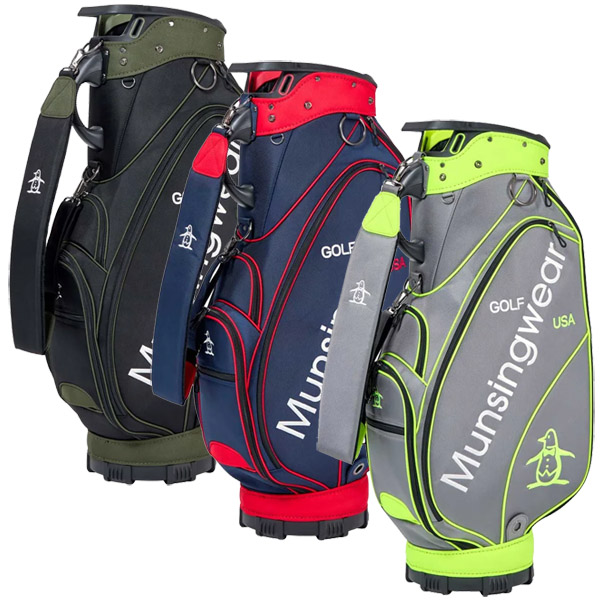 マンシング キャディバッグ MG5FCB02M メンズ 大口径 ファブリック