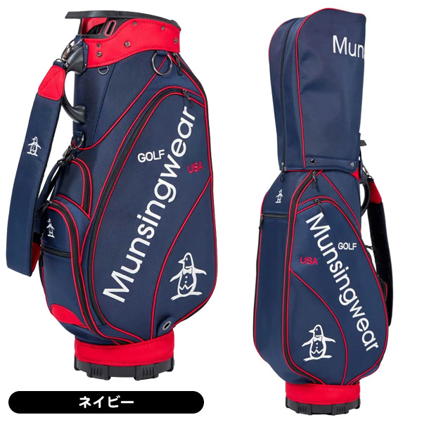 マンシング キャディバッグ MG5FCB02M メンズ 大口径 ファブリック