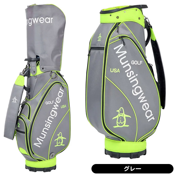 マンシング キャディバッグ MG5FCB02M メンズ 大口径 ファブリック