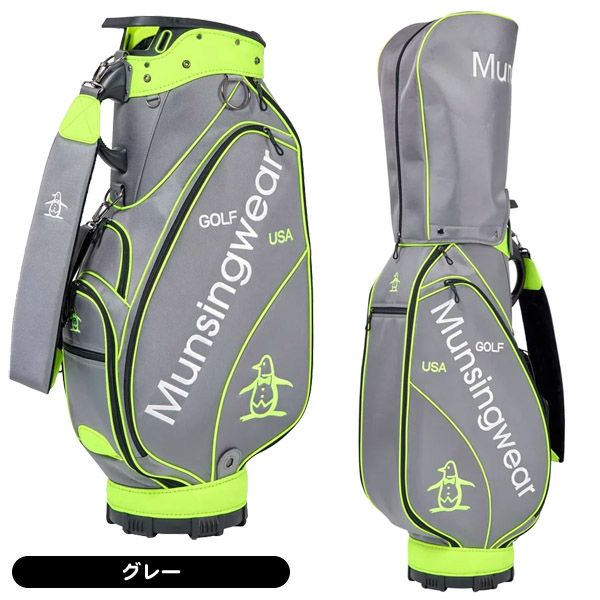 マンシング キャディバッグ MG5FCB02M メンズ 大口径 ファブリック