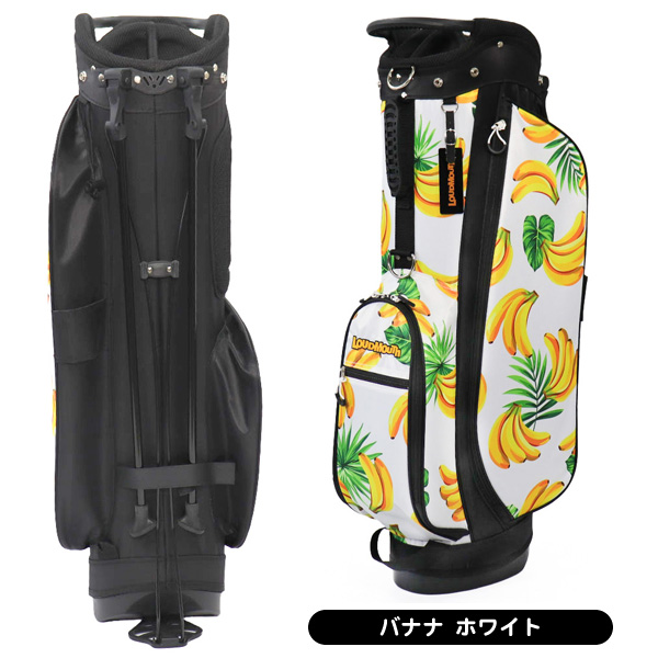【新品】ラウドマウス キャディバッグ 8.5型 310 バナナホワイト 0031 LOUDMOUTH（ラウドマウスゴルフ） ラウドマウス LM-CB0031 スタンド