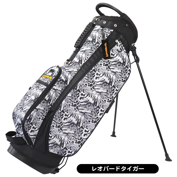 【新品】ラウドマウス CB0031 スタンドキャディバッグ レオパードタイガー ラウドマウス キャディバッグ LM-CB0031 メンズ レディース PE
