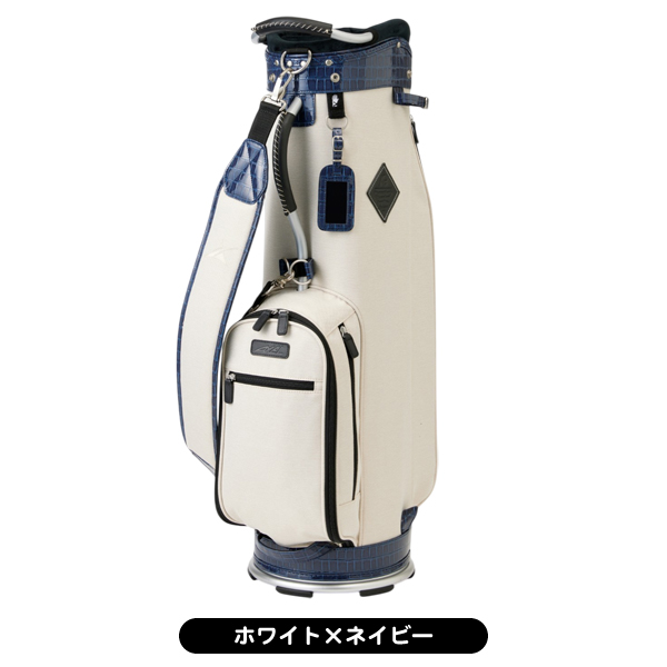 kissmark キャディバッグ ホワイト×レッド フード付き ゴルフバッグ kissmark（キスマーク） キャディバッグ付き クラブセット 10本セット