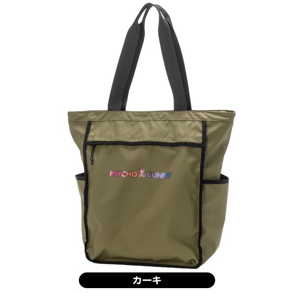 【新品】サイコバニー PBMG3FBC トートバッグ カーキ メンズ サイコバニー PBMG3FBC グラデーションロゴ トートバッグ