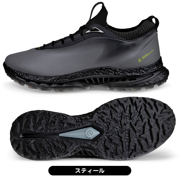 344番 ECCOゴルフシューズbiom グレー37 23.5cmソフトスパイク ECCO Golf BIOM C4 Men メンズ レザーGore-Texゴルフシューズ | グレー
