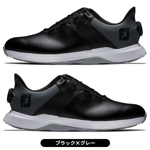 クレマチス様　プロライト BOA 24cm 黒/グレー メンズ フットジョイ 2024 プロライト BOA スパイクレス ゴルフ