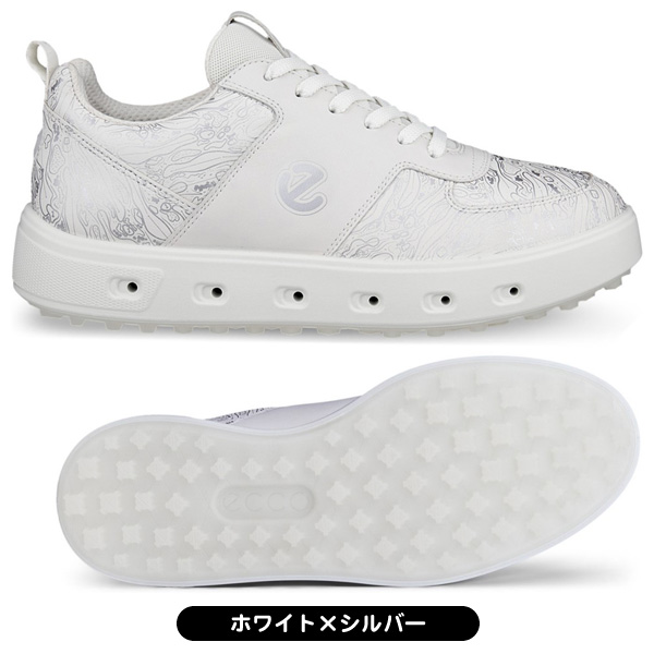247番 新品未使用ECCOゴルフシューズ グレー36 23.0cmスパイクレス ecco エコー ゴルフ シューズ エススリー レース スパイクレス
