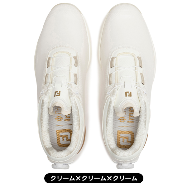 FJ フットジョイ レディースゴルフシューズ　BOA式　ホワイト／ゴールド フットジョイ ウィメンズ FJ フューエル Boa (ゴルフシューズ) 価格