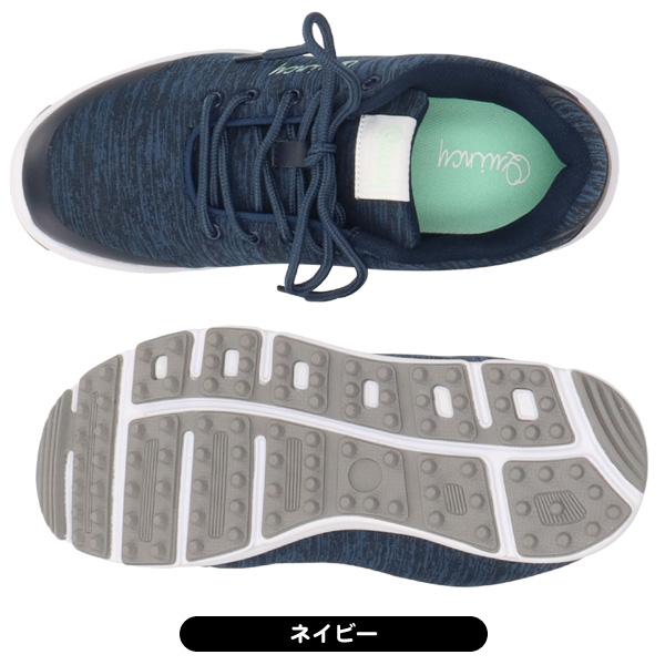 ゴルフシューズ レディース 23.5 Quincy クインシー つるやゴルフ クインシー ゴルフシューズ QULS-25592SW レディース スパイクレス 紐
