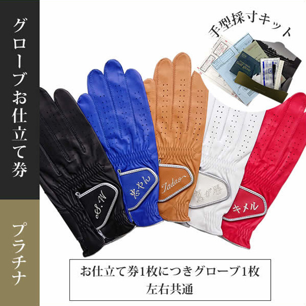 メンズ アスキュー オーダーメイド ゴルフ手袋 お仕立て券 (プラチナ