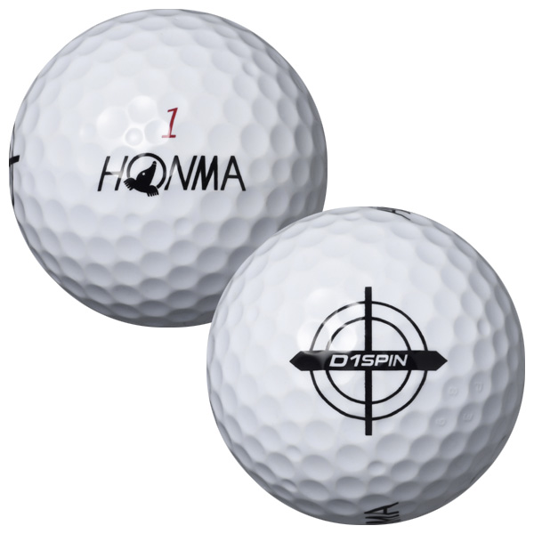 本間ゴルフ D1 スピン ボール ホワイト 1ダース 12球入リ 飛距離重視