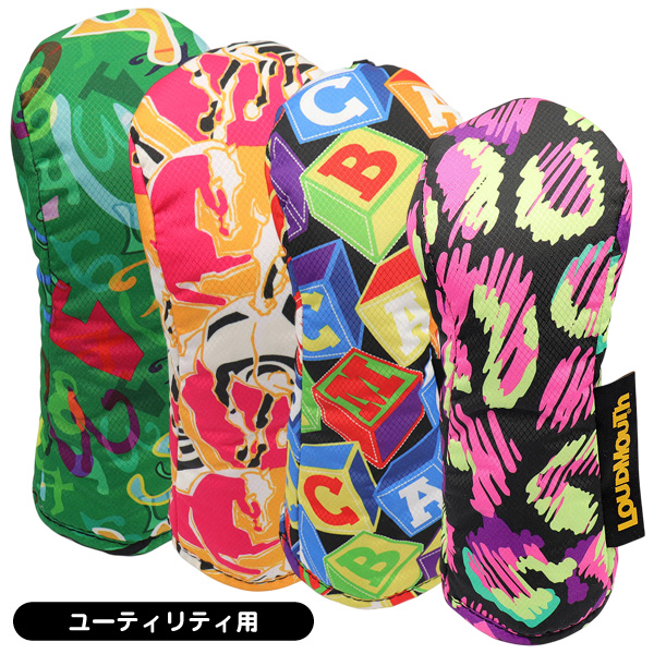 【Lazrus】ヘッドカバー付★ユーティリティクラブ 2本セット ラウドマウス ヘッドカバー LM-HC0025UT メンズ レディース PE