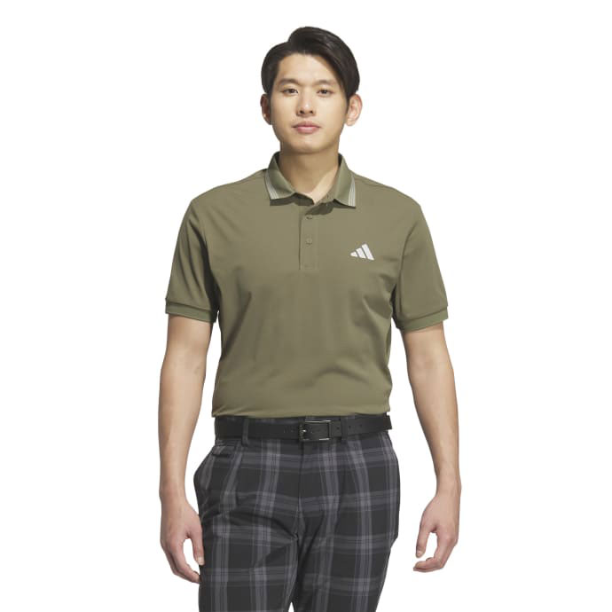 メンズ アディダス ゴルフウェア 半袖シャツ ワンポイントロゴUVケア