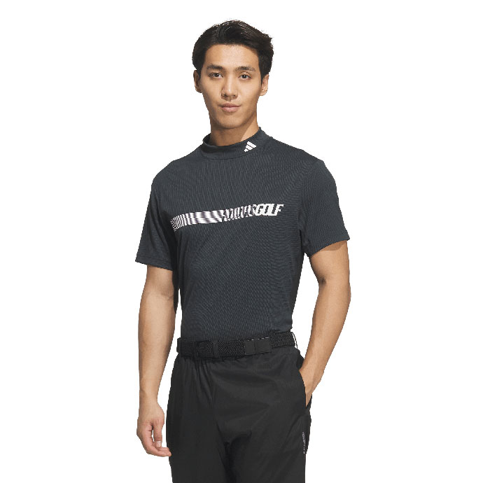 サイドメッシュモックネックシャツ　M メンズ アディダス CLIMACOOL クライマクール モックネック サイド