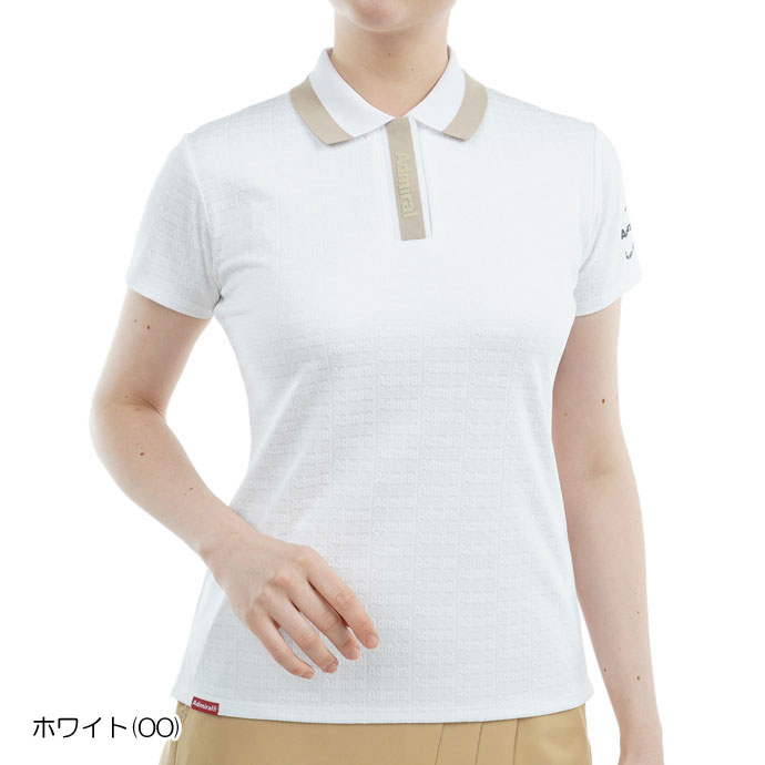 アドミラル ゴルフウェア 半袖シャツ ロゴジャガード ポロシャツ