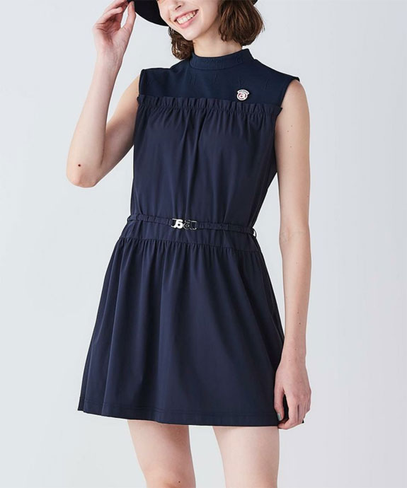 アルチビオ ゴルフウェア ワンピース レイヤード風ギャザーワンピース