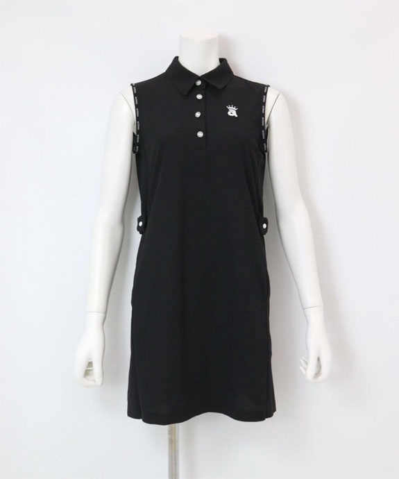 アルチビオ ゴルフウェア ワンピース UV速乾ポロノースリワンピース