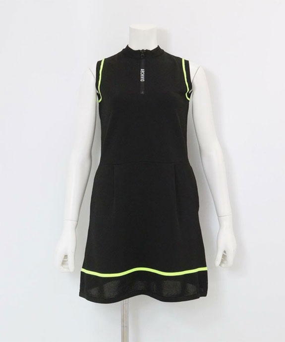 アルチビオ ゴルフウェア ワンピース ポイントラインノースリ