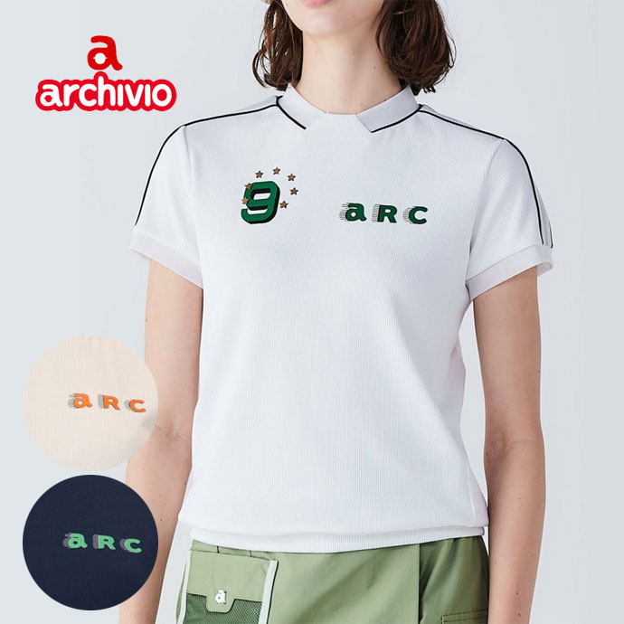 アルチビオ ゴルフウェア 半袖シャツ リブジャージープル