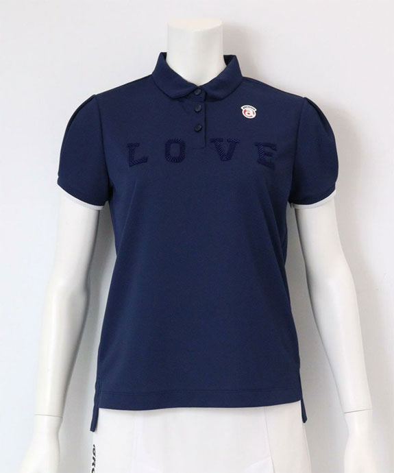 レディース アルチビオ ゴルフウェア 半袖シャツ LOVE刺繍ポロシャツ