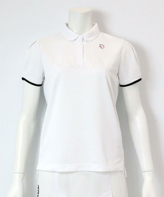 レディース アルチビオ ゴルフウェア 半袖シャツ LOVE刺繍ポロシャツ