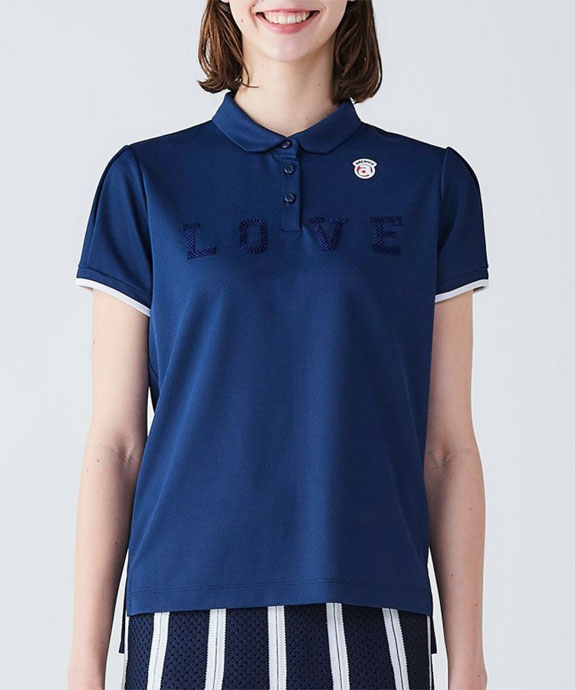 レディース アルチビオ ゴルフウェア 半袖シャツ LOVE刺繍ポロシャツ