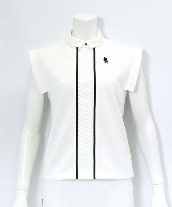 アルチビオのレースラインノースリーブ プルオーバー 白 アルチビオの