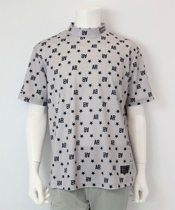 メンズ アルチビオ ゴルフウェア 半袖シャツ UVモノグラム柄プル