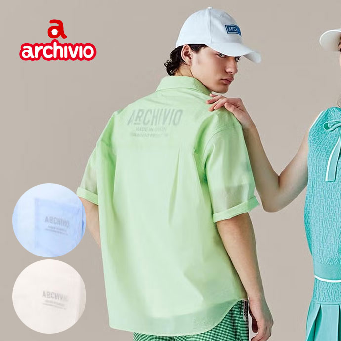 ARCHIVIO アルチビオ セットアップ　メンズ　ゴルフ　シャツ　ハーフパンツ メンズ アルチビオ 撥水冷感シアーシャツ A565413 男性用 春 夏 26SS