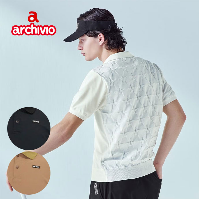 メンズ アルチビオ 星柄切替ポロシャツ A569310 男性用 春 夏 26SS 