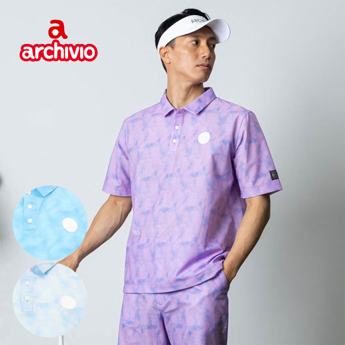 メンズ アルチビオ プリズム柄撥水ポロシャツ A569504 男性用 春 夏