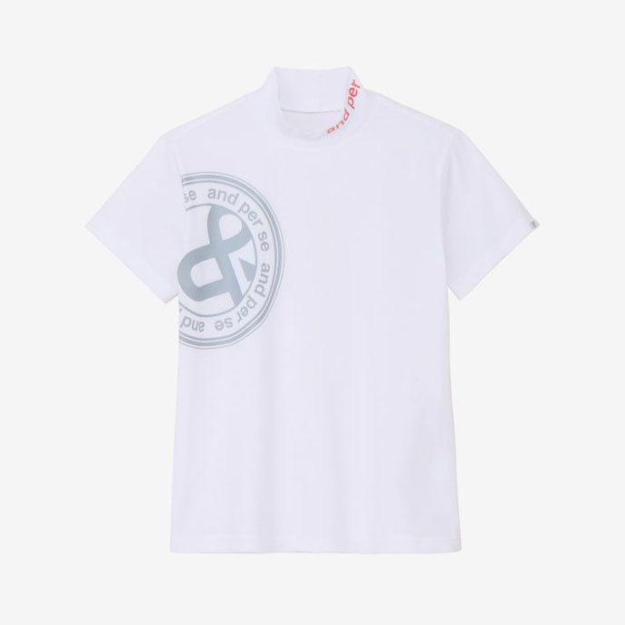 ゴルフウェア アンパスィ SWING DRY メッシュ半袖モックネックシャツ