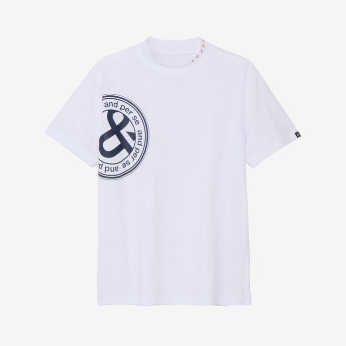 メンズ アンパスィ SWING DRY メッシュ半袖モックネックシャツ