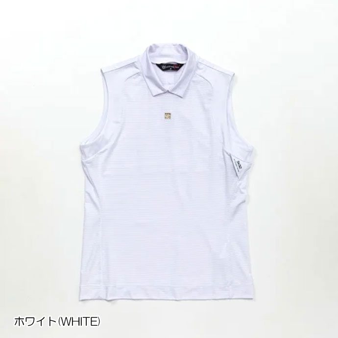 レディース SY32 ゴルフウェア ノースリーブ RECYCLE JQ PIN BORDER NO