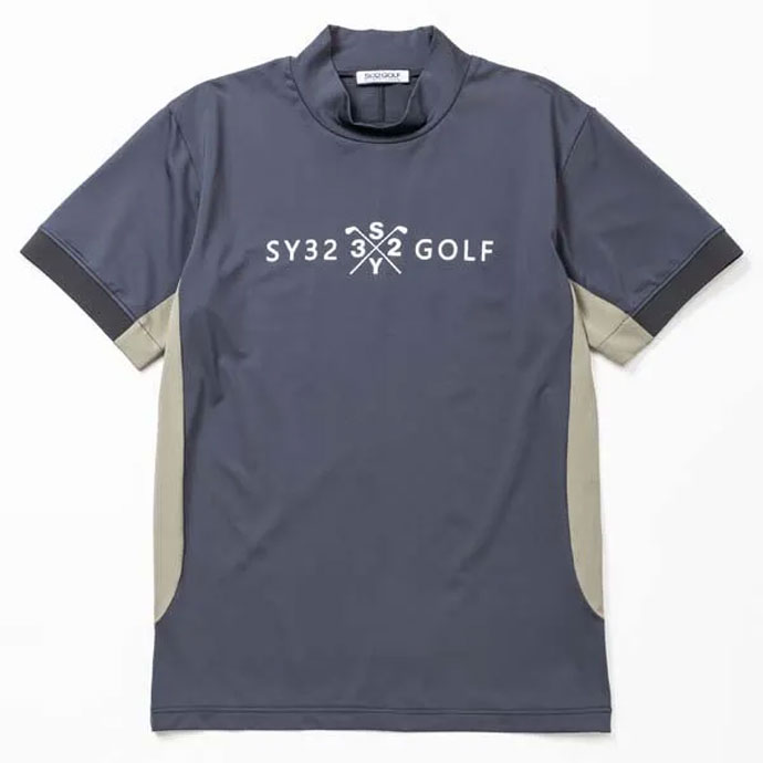 メンズ SY32 ゴルフウェア 半袖シャツ G-002 HIGH STRETCH MOCK SYG