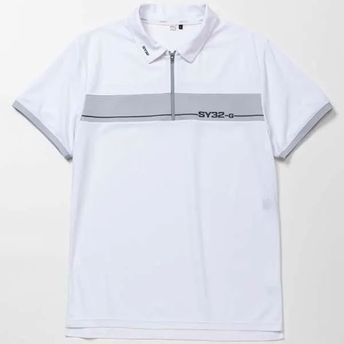 メンズ SY32 ゴルフウェア 半袖シャツ RICYCLE KANOKO ZIP UP SHIRTS