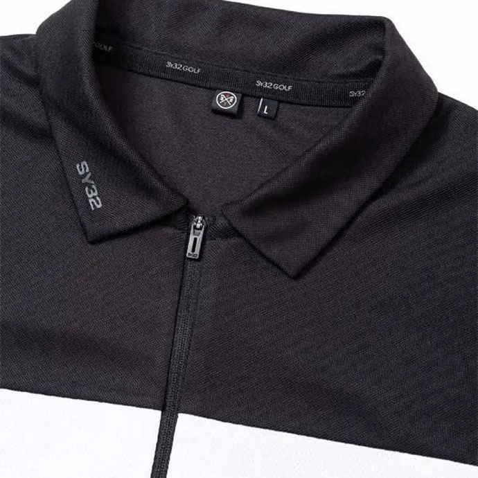 【タグ付き・新品】SY32 ゴルフ 半袖シャツ ブラック XL SY32 by SWEET YEARS スウィートイヤーズ ゴルフウェア メンズ