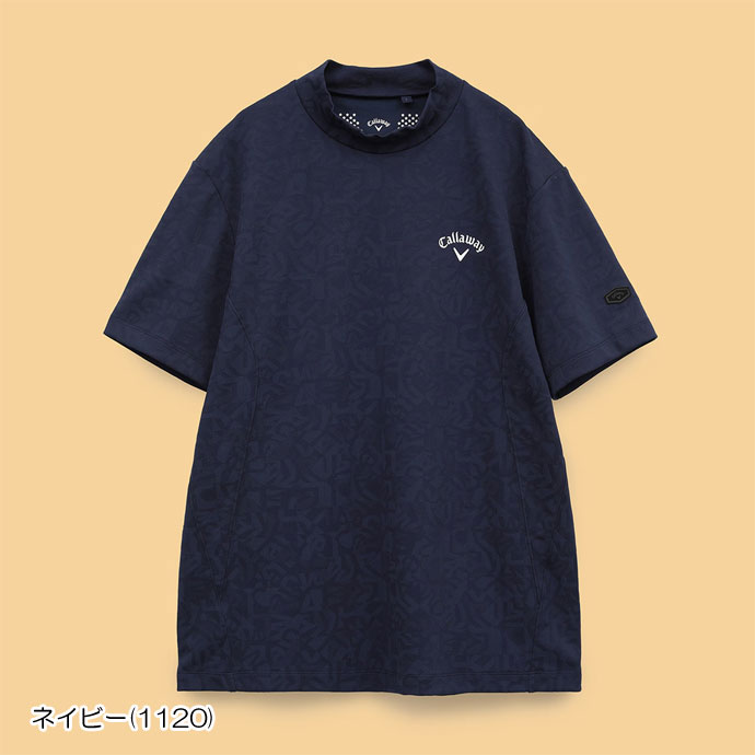 メンズ キャロウェイ ゴルフウェア 半袖シャツ 半袖モックネックシャツ