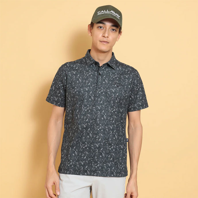 Callaway/キャロウェイ 幾何学模様 ジャケット（LL）美品！ CALLAWAY キャロウェイ ウール混 ニットジップジャケット