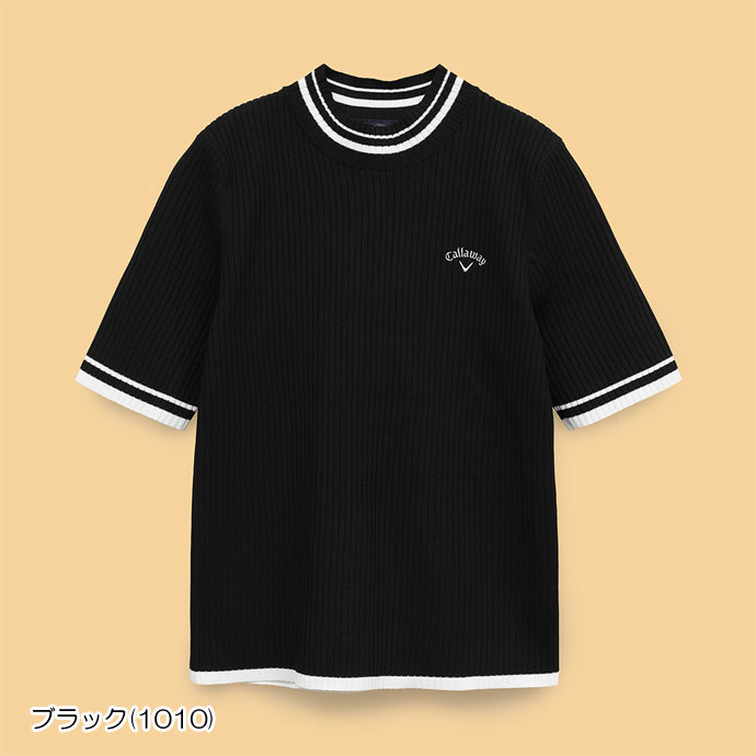 レディース キャロウェイ ゴルフウェア 半袖シャツ 半袖モックネック