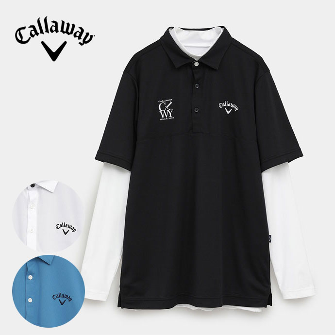 メンズ キャロウェイ ゴルフウェア 長袖シャツ セットシャツ（インナー