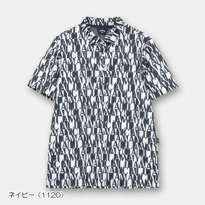 メンズ キャロウェイ ミニカノコロゴ総柄半袖シャツ C26134110 男性用 