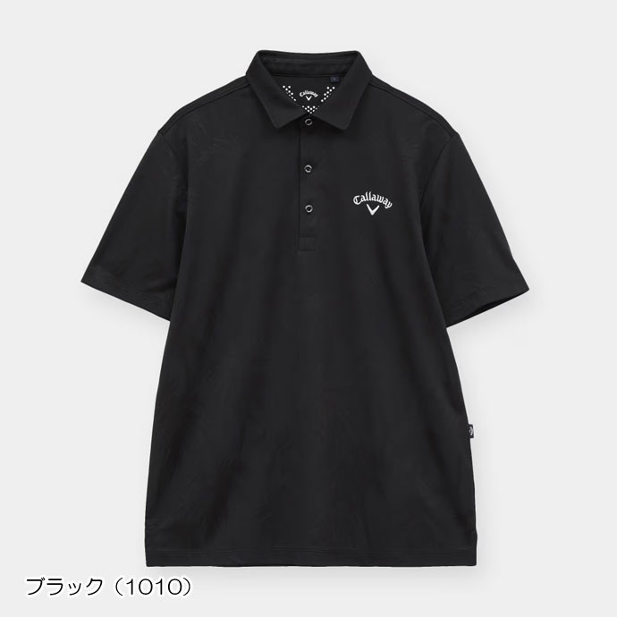 メンズ キャロウェイ ヤシの木柄同色ジャカード半袖シャツ C26134115