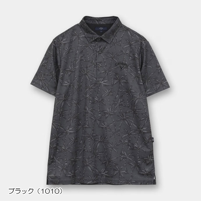 メンズ キャロウェイ -3℃裏クールヤシの木総柄半袖シャツ C26134121