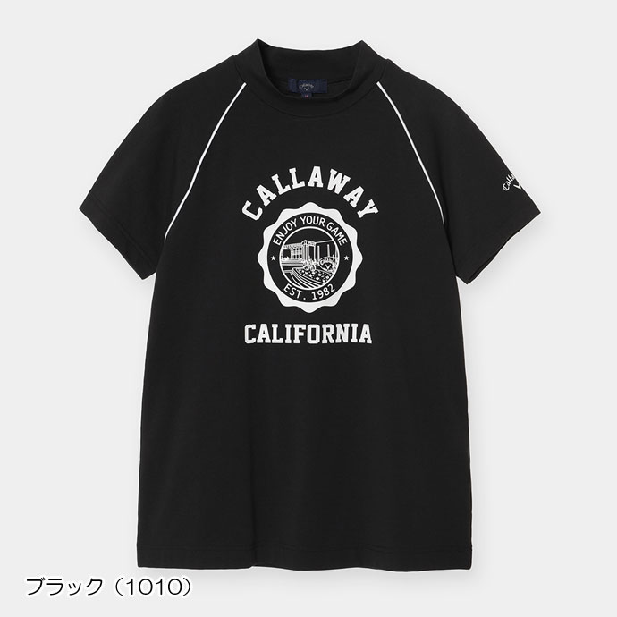 レディース キャロウェイ コットンストレッチ半袖モックネックシャツ