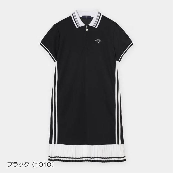 ゴルフウェア キャロウェイ UVカット裏クール半袖ポロワンピース