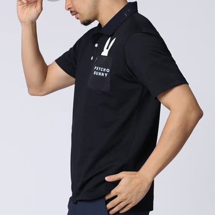メンズ サイコバニー ドライミックス鹿の子 ポケットバニーポロシャツ