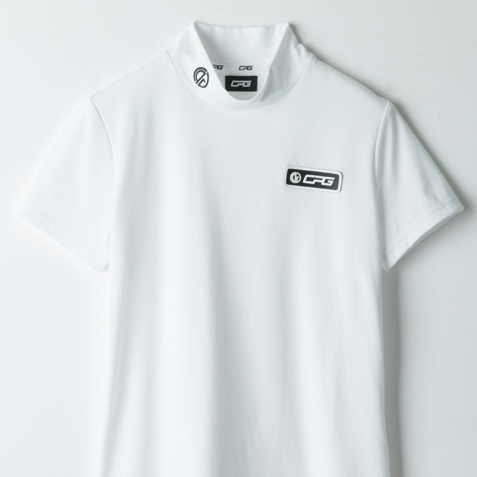 CPG GOLF シーピージーゴルフ　モックネック　フリル　シャツ　カットソー SOLD}CPG GOLF シーピージーゴルフ ロゴパイピングつきモック