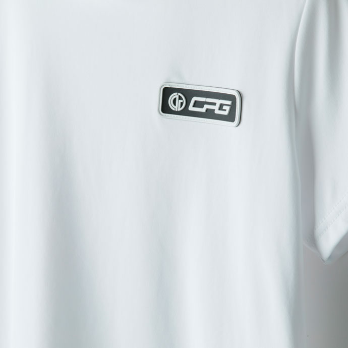 CPG GOLF シーピージーゴルフ　モックネック　フリル　シャツ　カットソー SOLD}CPG GOLF シーピージーゴルフ ロゴパイピングつきモック