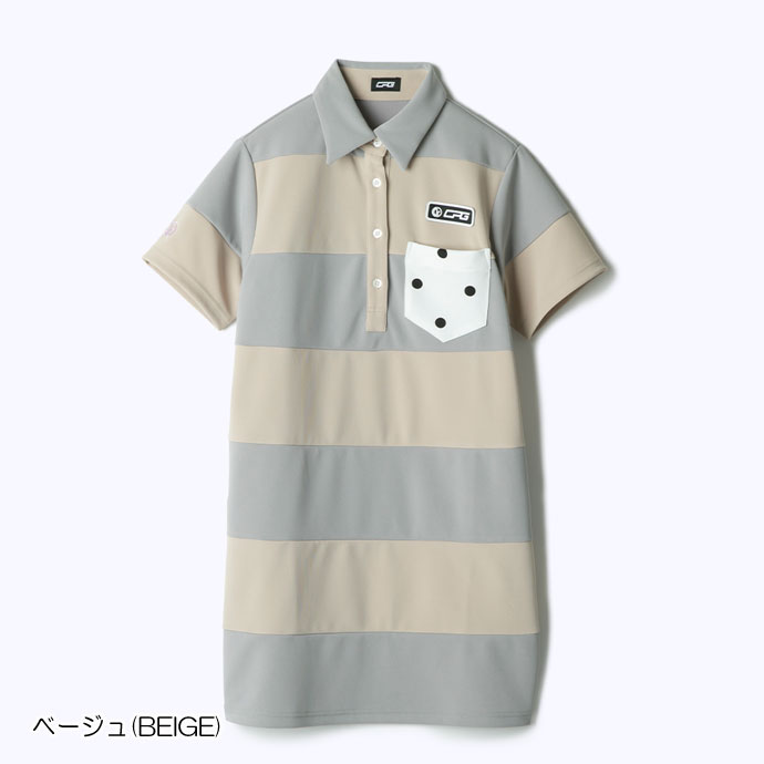 レディース CPG ゴルフウェア ワンピース BIGボーダーワンピース